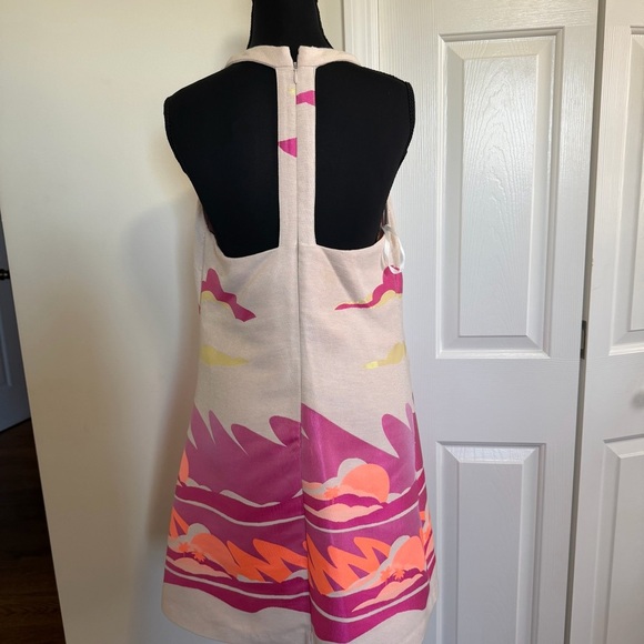 Hutch for Anthropologie Mid Length Open Back Dress Cream Pink Size Small - Picture 4 of 9